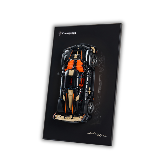 Acrylic Top-Speed Wall Mount Display for LEGO Koenigsegg Sadair's Spear Megacar 42232 V2