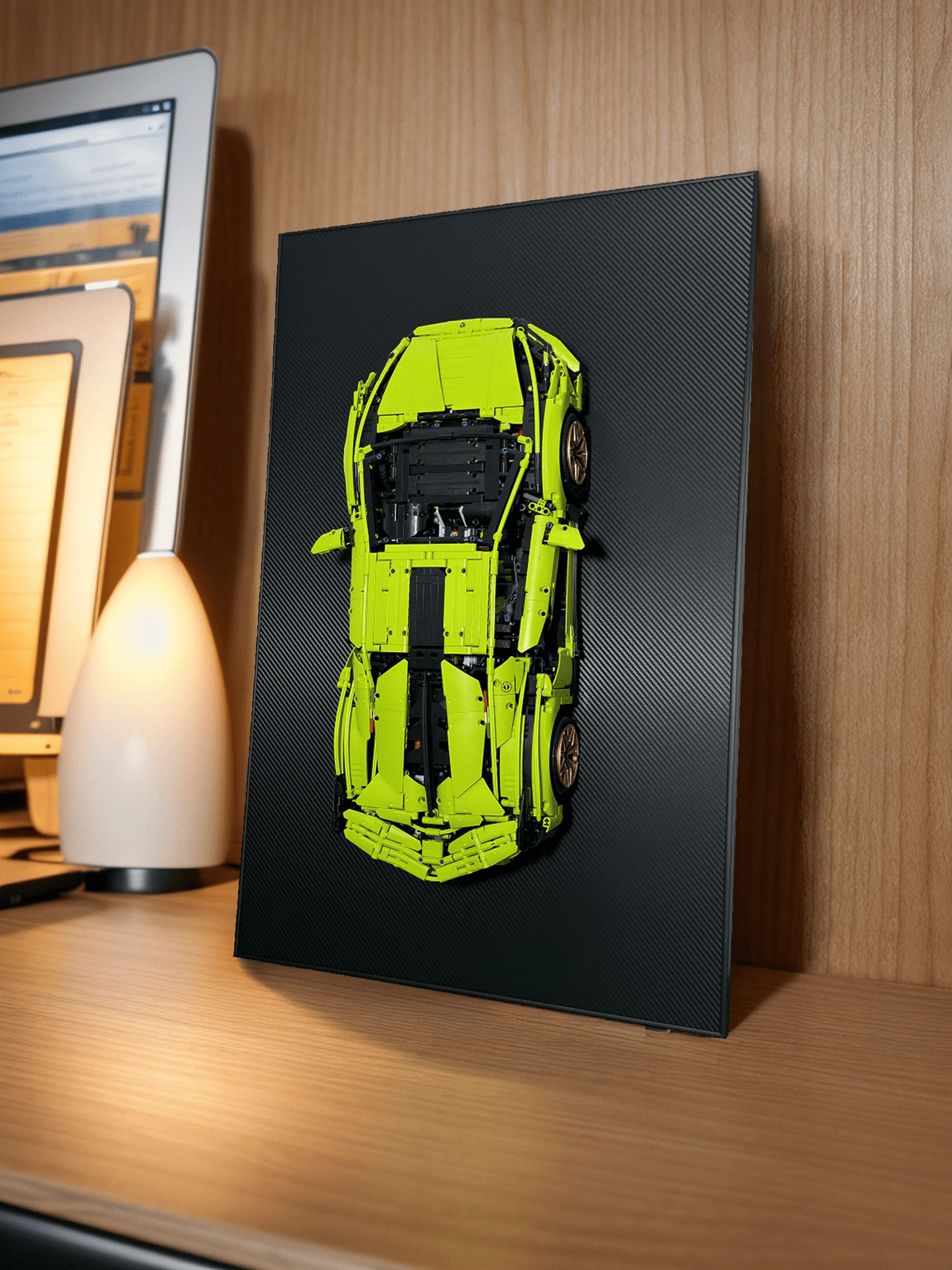 Acrylic Carbon Fiber Black Wall Mount Display Frame for LEGO Batmobile Tumbler 76240