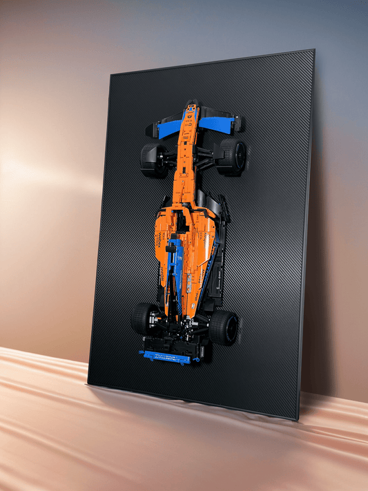 Acrylic Carbon Fiber Black Wall Mount Display Frame for LEGO McLaren F1 42141
