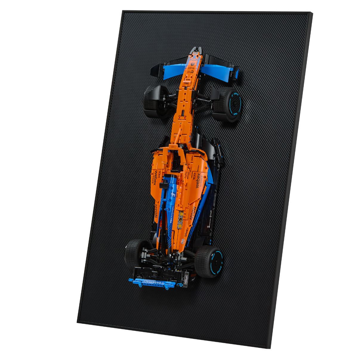 Acrylic Top-Speed Carbon Fiber Black Wall Mount Display Frame for LEGO® Technic™ Limited Carbon Fiber Black