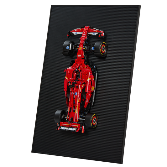 Acrylic Carbon Fiber Black Wall Mount Display Frame for LEGO Ferrari F1 42207