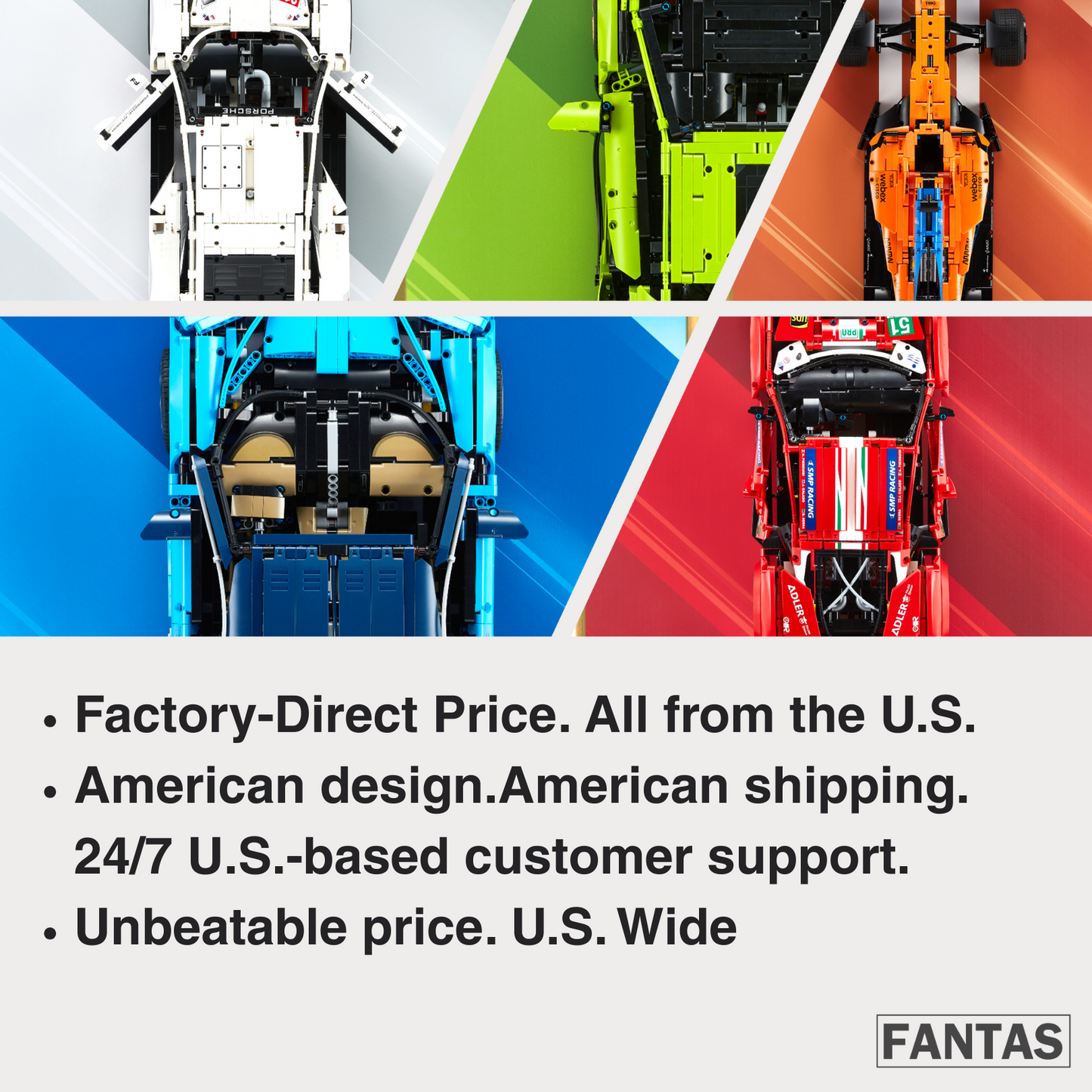 FantasMall Desk Gallery Vertical Display Stand for LEGO Speed Champions F1 Cars