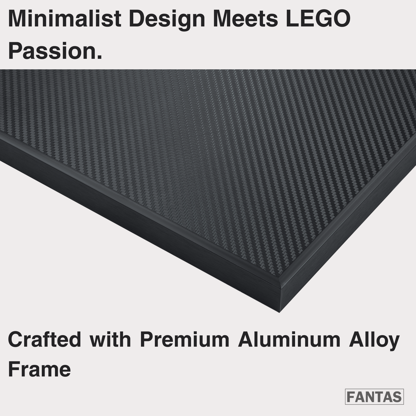 Classic Leather Wall Mount Display for Compact LEGO® Technic™ Carbon Fiber Black