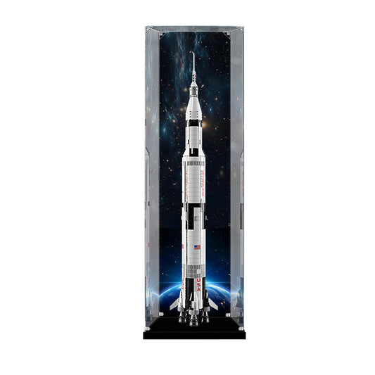 Acrylic Display Case for LEGO® NASA Apollo Saturn V 92176 Vertical