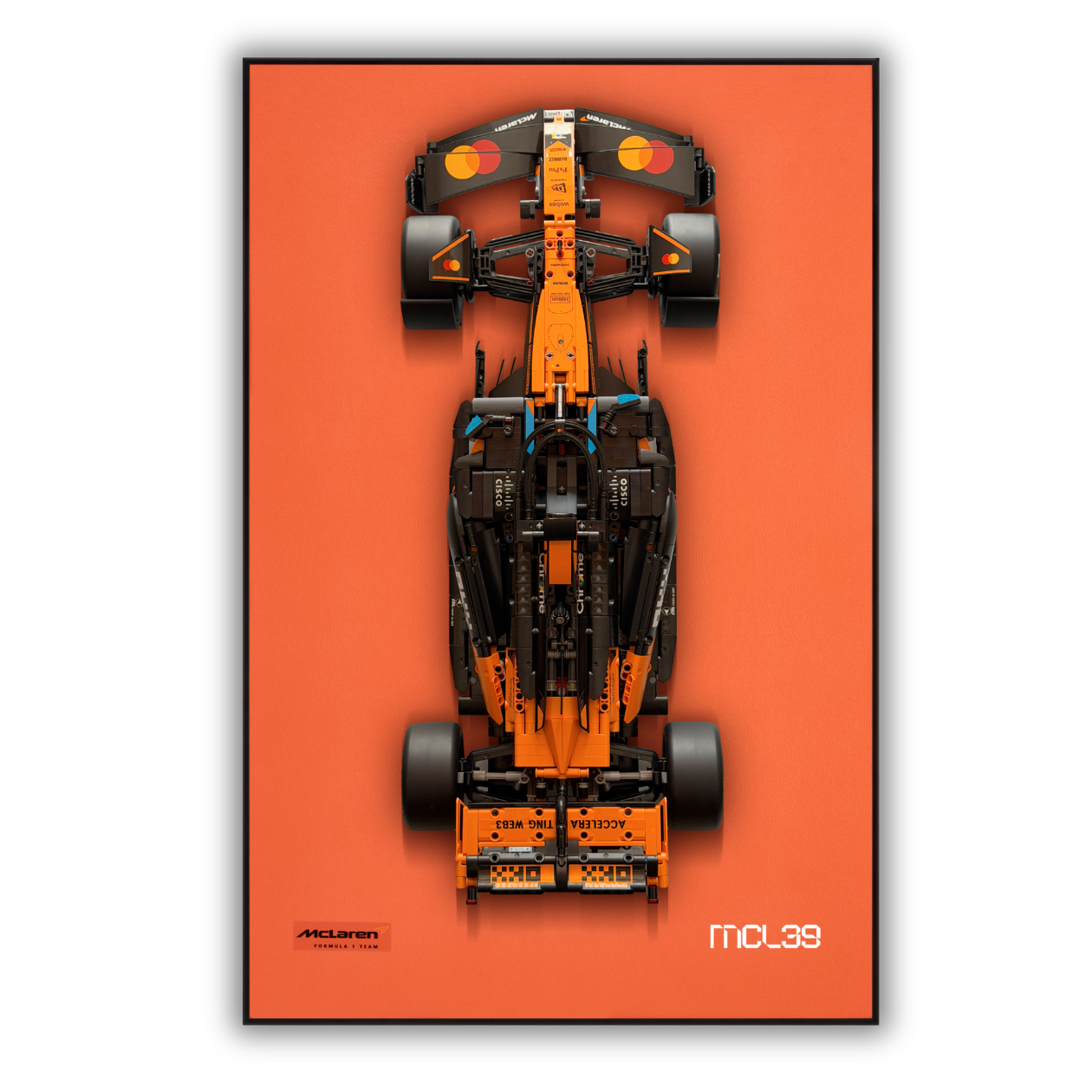 Wall Mount Display Frame for LEGO Technic McLaren MCL39 F1 42228