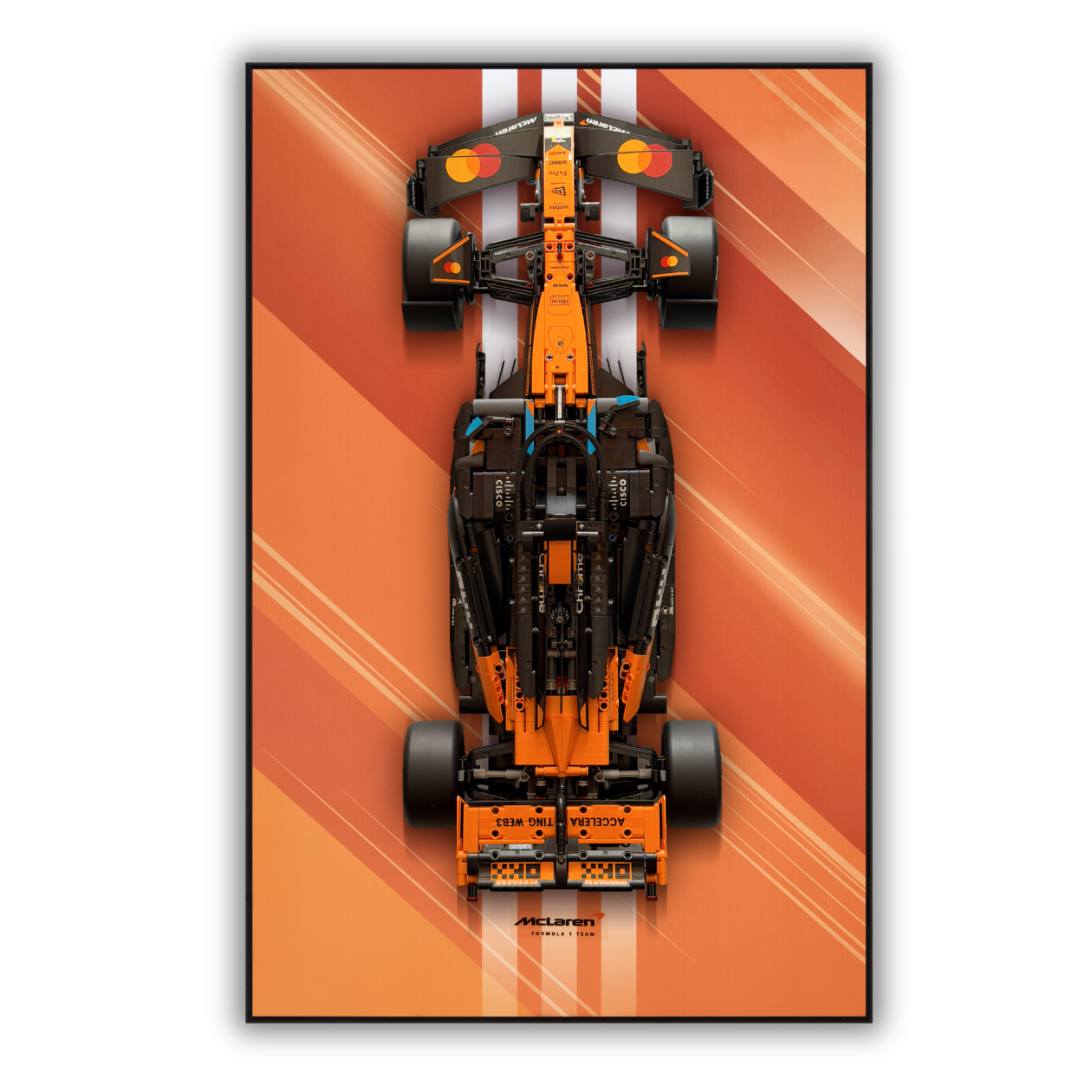 Acrylic Top-Speed Wall Mount Frame for LEGO McLaren MCL39 F1 42228