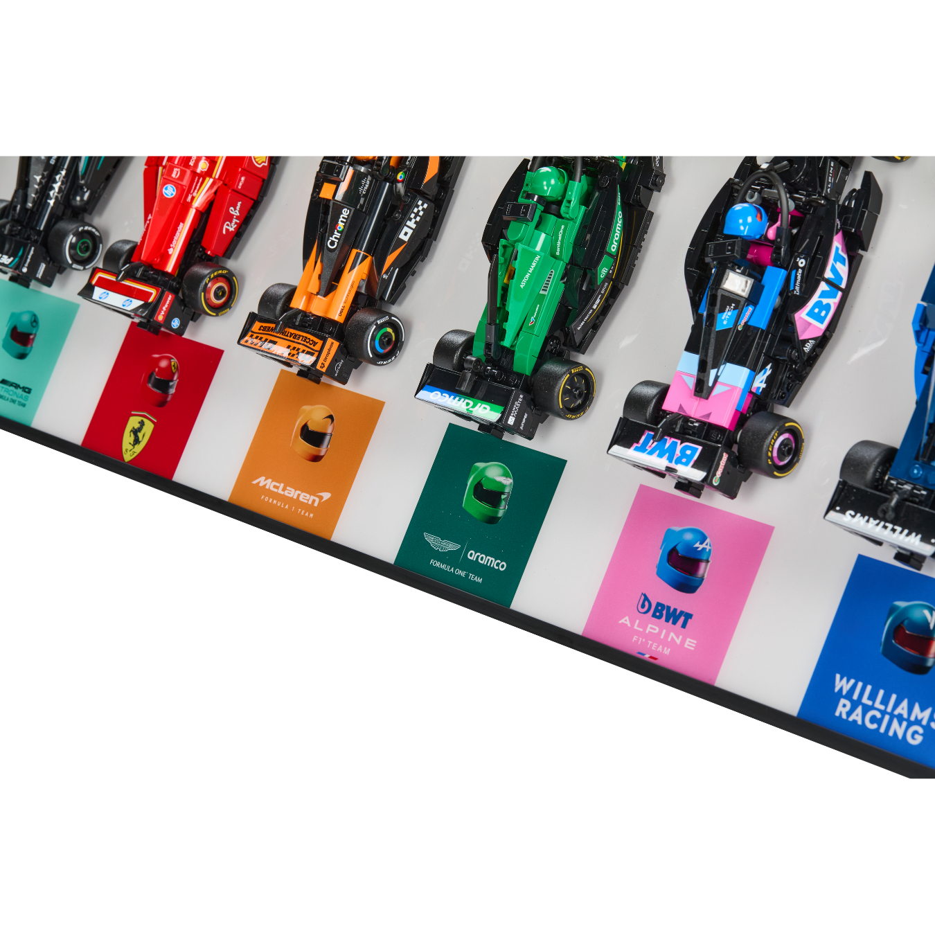 Acrylic Top-Speed Wall Mount Frame/Display for LEGO® F1 Speed Champions Race Car