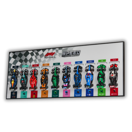 Acrylic Top-Speed Wall Mount Frame/Display for LEGO® F1 Speed Champions Race Car