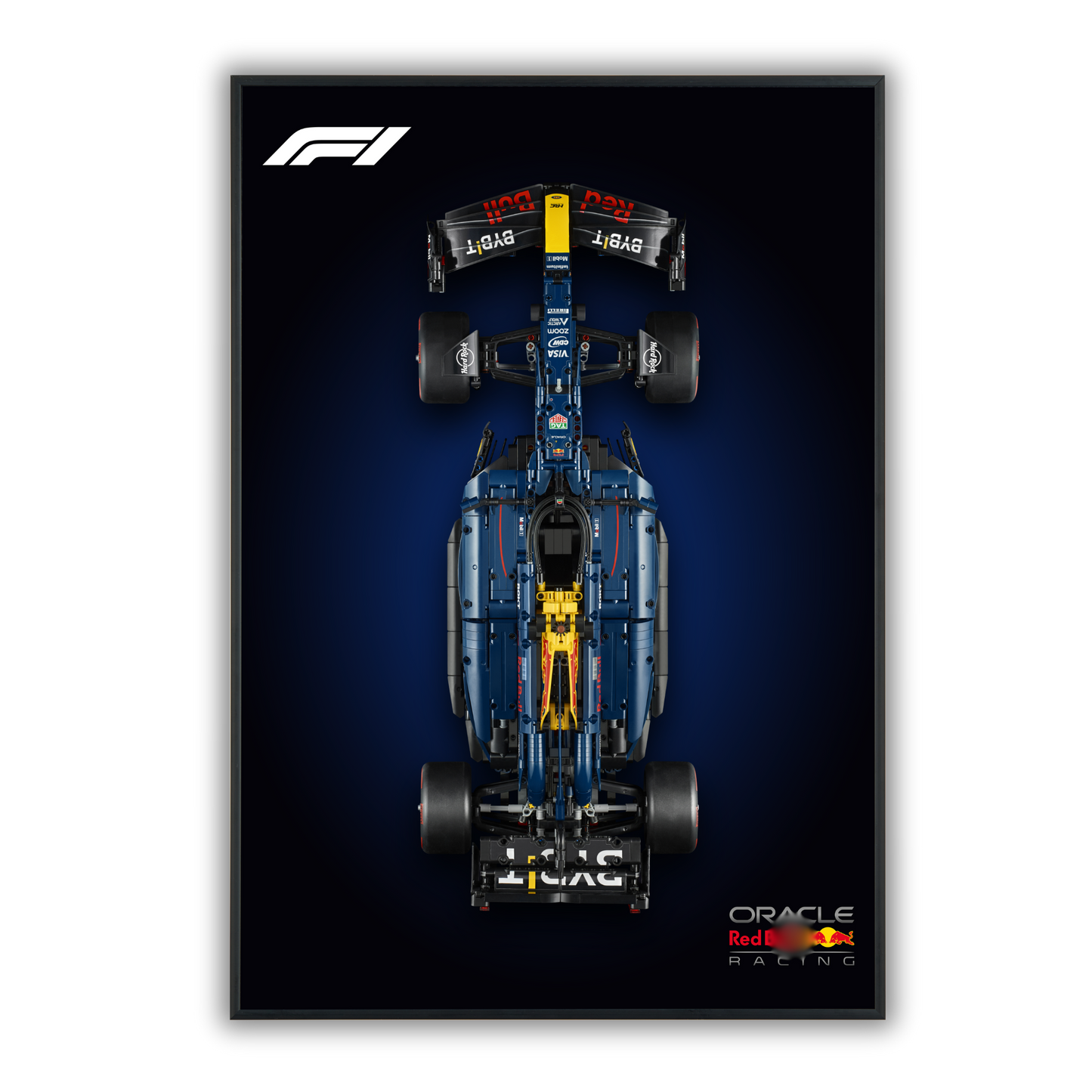 Acrylic Top-Speed Wall Mount Display for LEGO® Technic™ Red Bull Racing RB20 F1 42206 V2