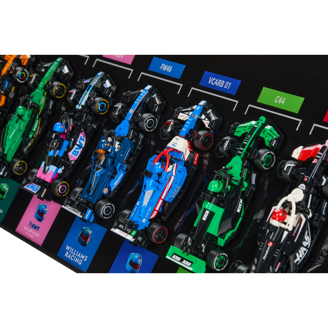 Acrylic Top-Speed Wall Mount Frame/Display for LEGO® F1 Speed Champions Race Car