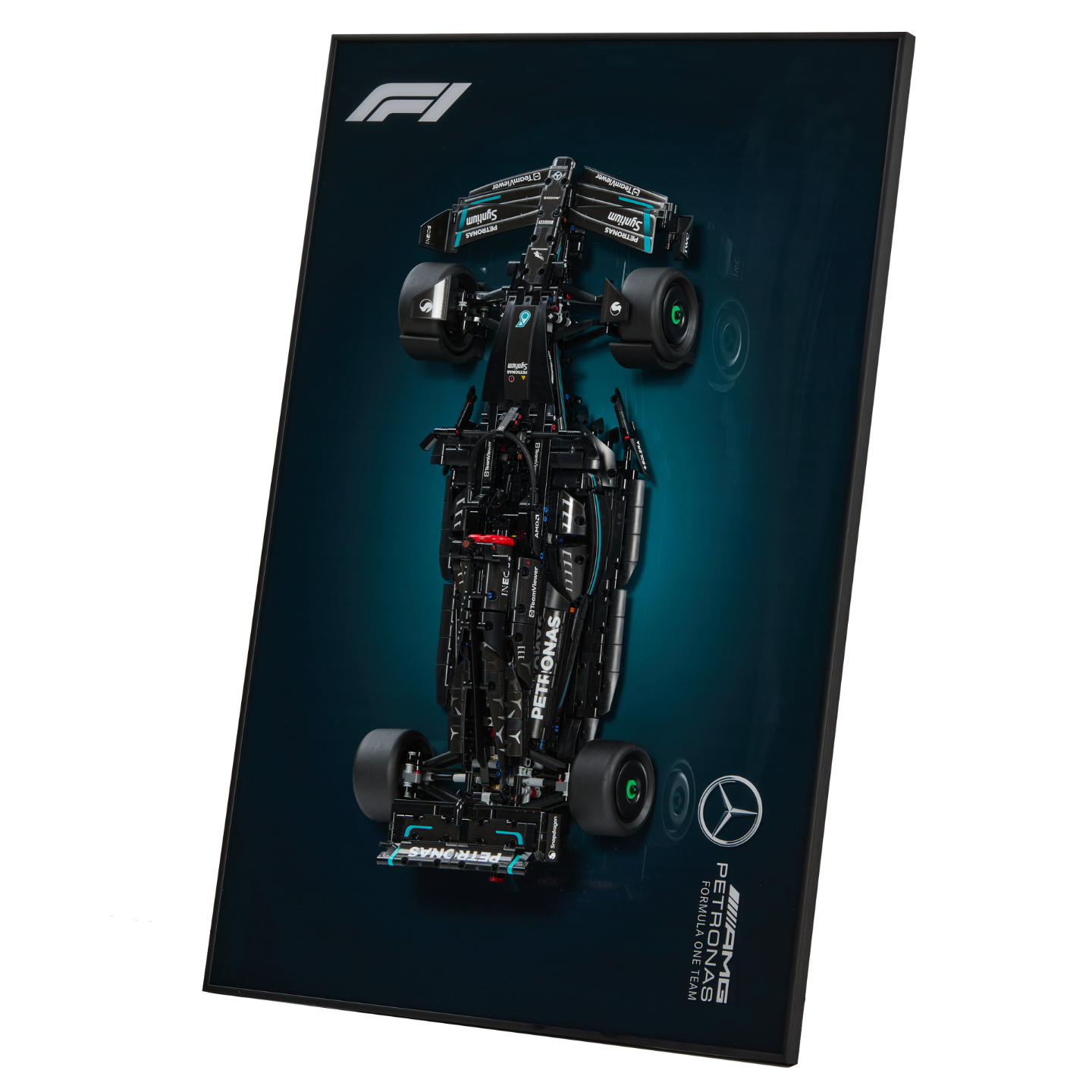 Acrylic Top-Speed Wall Mount Display for LEGO® Technic™ Mercedes-AMG F1 W14 E Performance 42171 V2