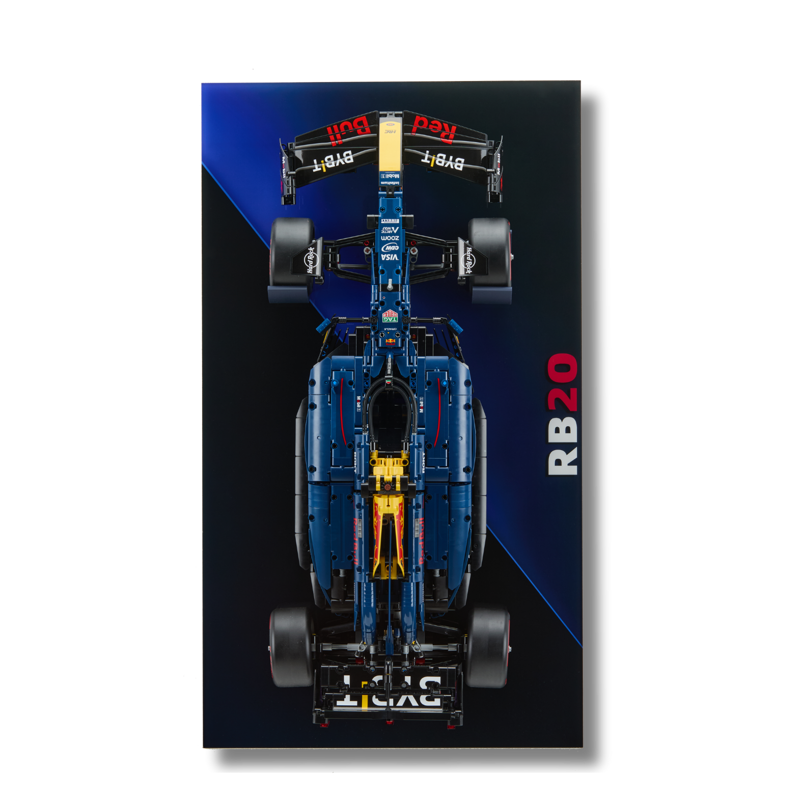 Acrylic Slim Wall Mount Display for LEGO Red Bull RB20 F1 42206