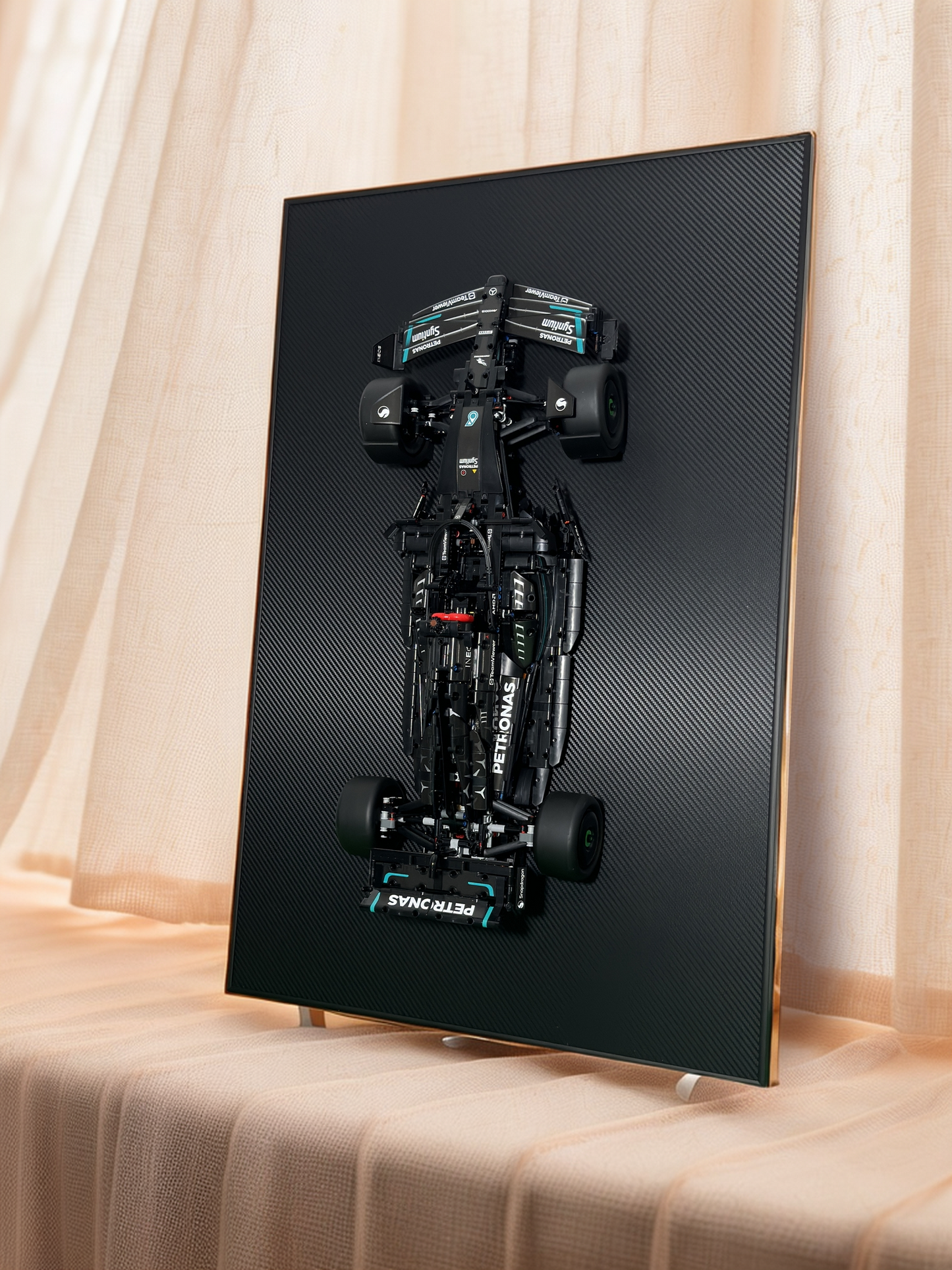 Acrylic Carbon Fiber Black Wall Mount Display Frame for LEGO McLaren F1 42141