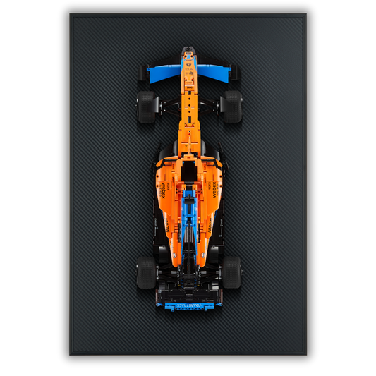 Acrylic Carbon Fiber Black Wall Mount Display Frame for LEGO McLaren F1 42141