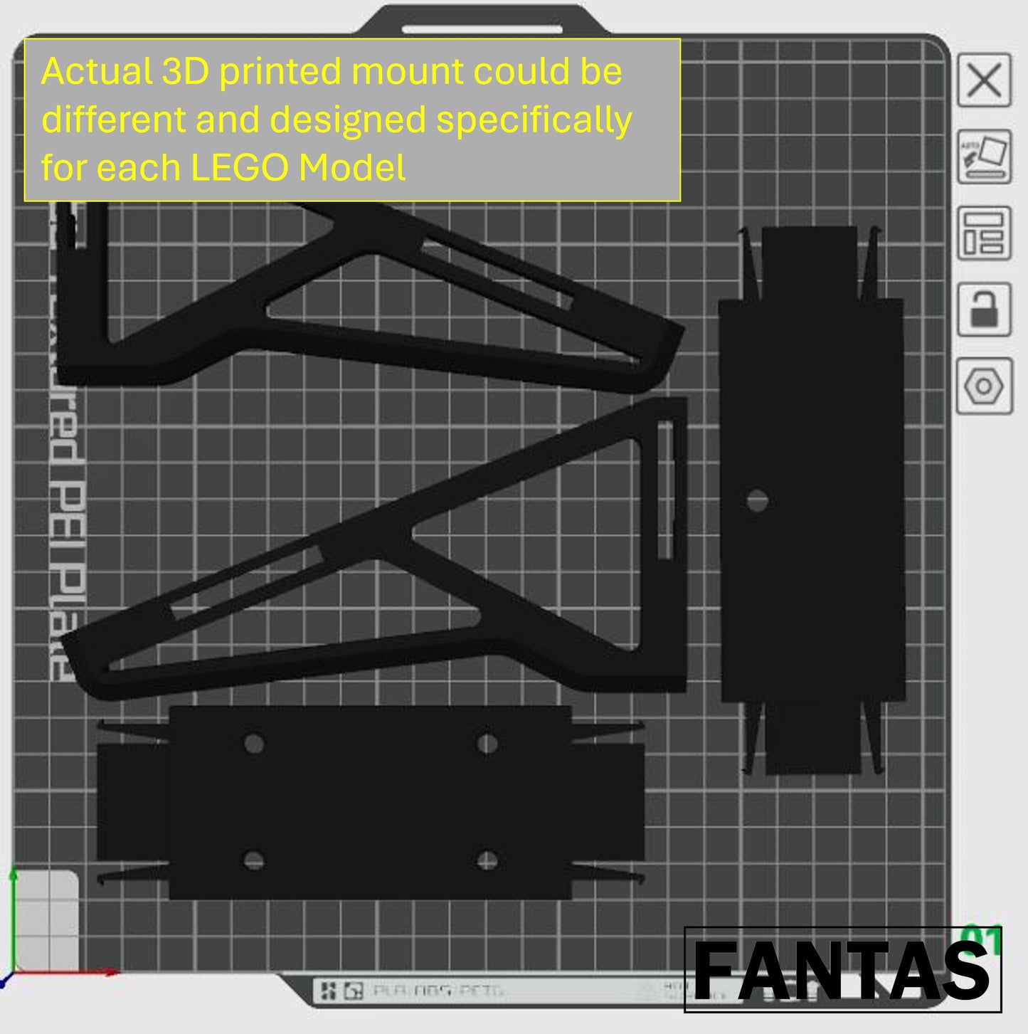 3D Printed Wall Mount 2 in 1 for LEGO MCLAREN SENNA GTR 42123