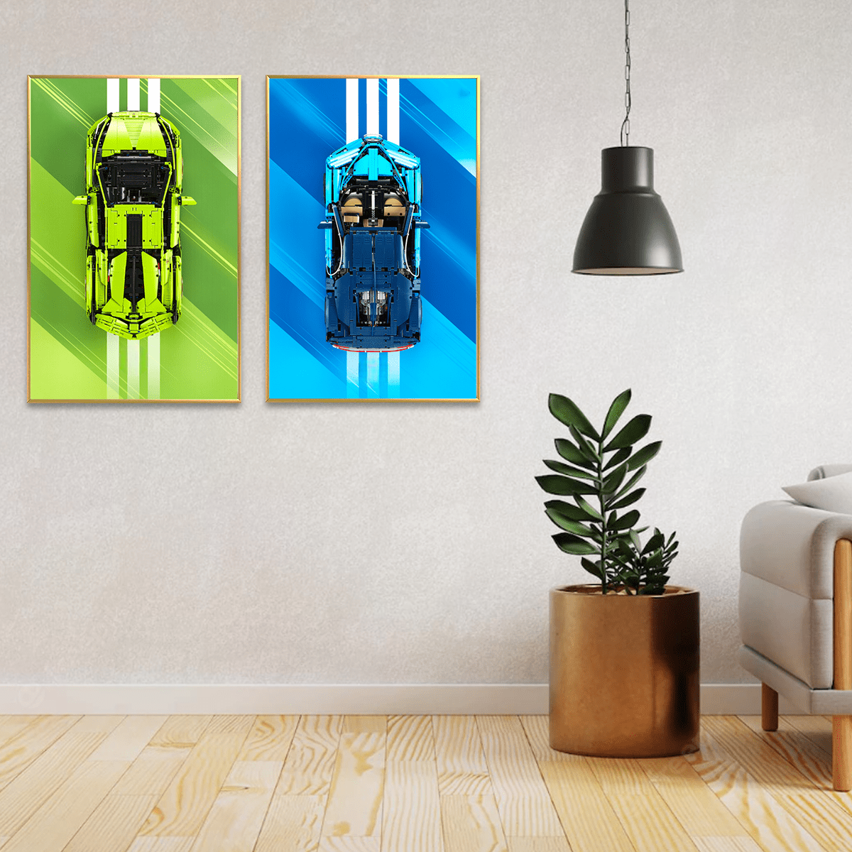 Acrylic Top-Speed Wall Mount Display for LEGO® Technic™ Red Bull Racing RB20 F1 42206