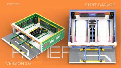 F1 Modular Pit Lane Garage MOC | LEGO Speed Champions Display MOC-222677