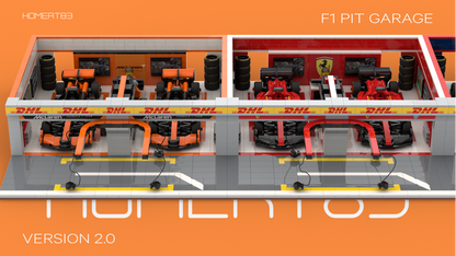 F1 Modular Pit Lane Garage MOC | LEGO Speed Champions Display MOC-222677