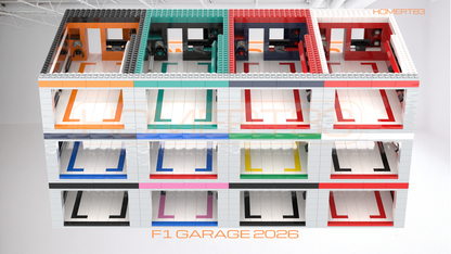F1 Modular Pit Garage MOC-251570 | 2026 Season Display for LEGO