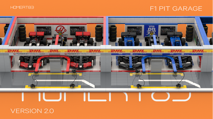 F1 Modular Pit Lane Garage MOC | LEGO Speed Champions Display MOC-222677