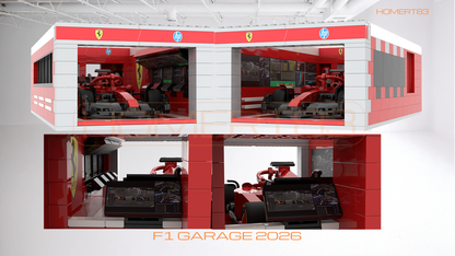 F1 Modular Pit Garage MOC-251570 | 2026 Season Display for LEGO