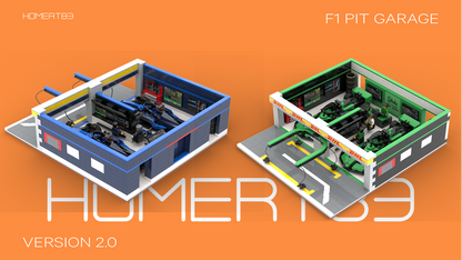 F1 Modular Pit Lane Garage MOC | LEGO Speed Champions Display MOC-222677