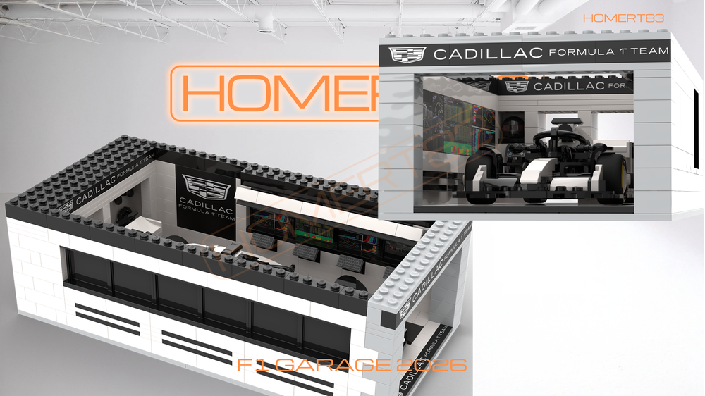 F1 Modular Pit Garage MOC-251570 | 2026 Season Display for LEGO