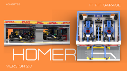 F1 Modular Pit Lane Garage MOC | LEGO Speed Champions Display MOC-222677