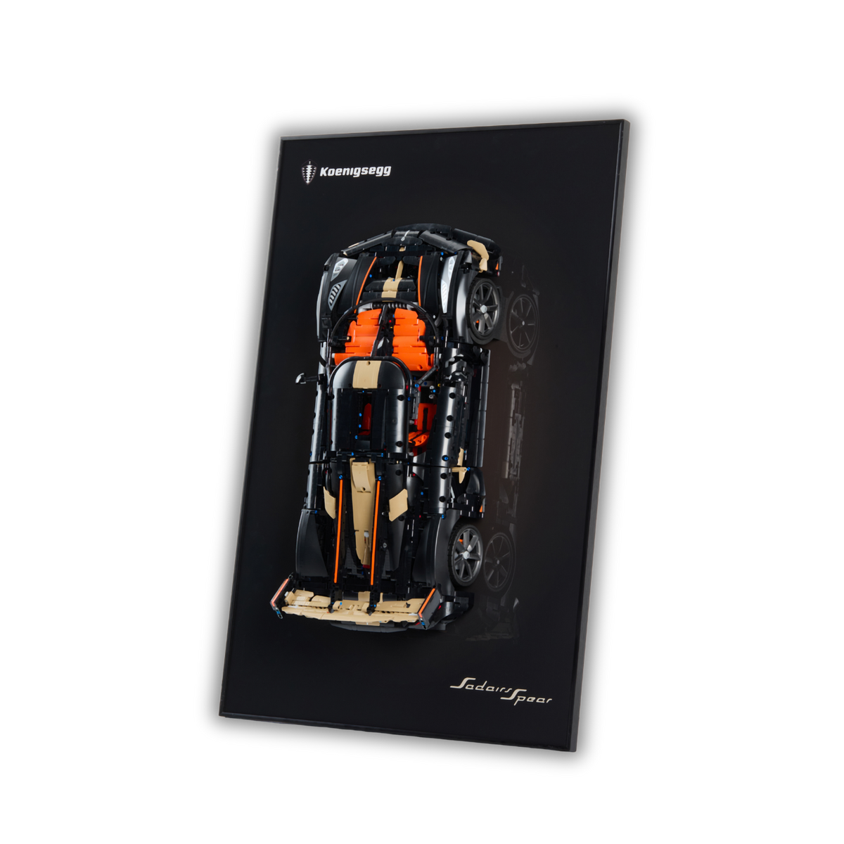 Acrylic Top-Speed Wall Mount Display for LEGO Koenigsegg Sadair's Spear Megacar 42232 V2