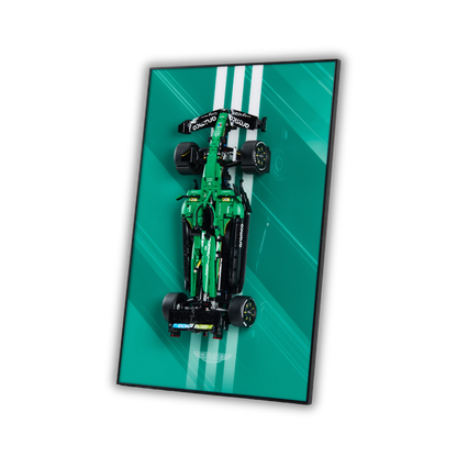 Acrylic Top-Speed Wall Mount Display for LEGO Technic Aston Martin Aramco AMR25 F1 42240 V1