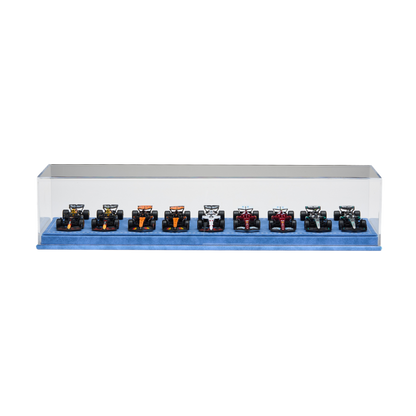 Premium Seamless Acrylic Display Case for Diecast Cars | Dustproof One-Piece Hot-Bending Showcase with Textured Base (1 / 3 / 5 / 10 Cars)