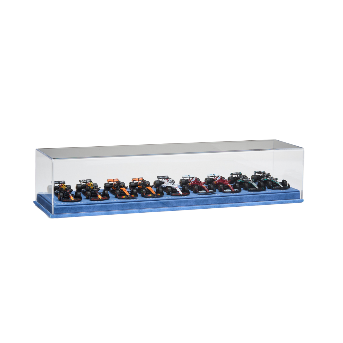 Premium Seamless Acrylic Display Case for Diecast Cars | Dustproof One-Piece Hot-Bending Showcase with Textured Base (1 / 3 / 5 / 10 Cars)