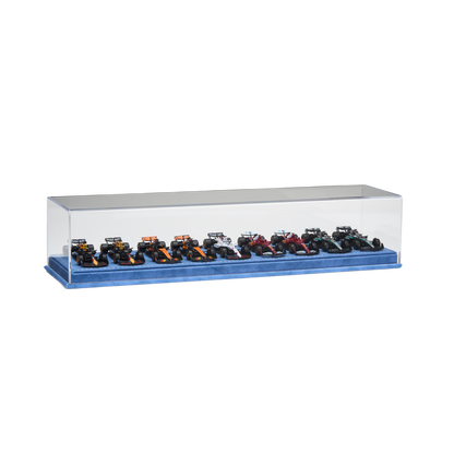 Premium Seamless Acrylic Display Case for Diecast Cars | Dustproof One-Piece Hot-Bending Showcase with Textured Base (1 / 3 / 5 / 10 Cars)