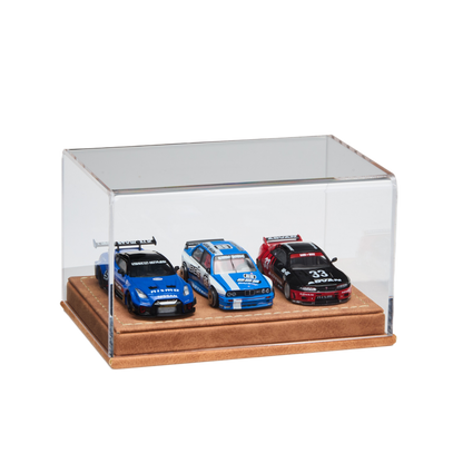 Premium Seamless Acrylic Display Case for Diecast Cars | Dustproof One-Piece Hot-Bending Showcase with Textured Base (1 / 3 / 5 / 10 Cars)