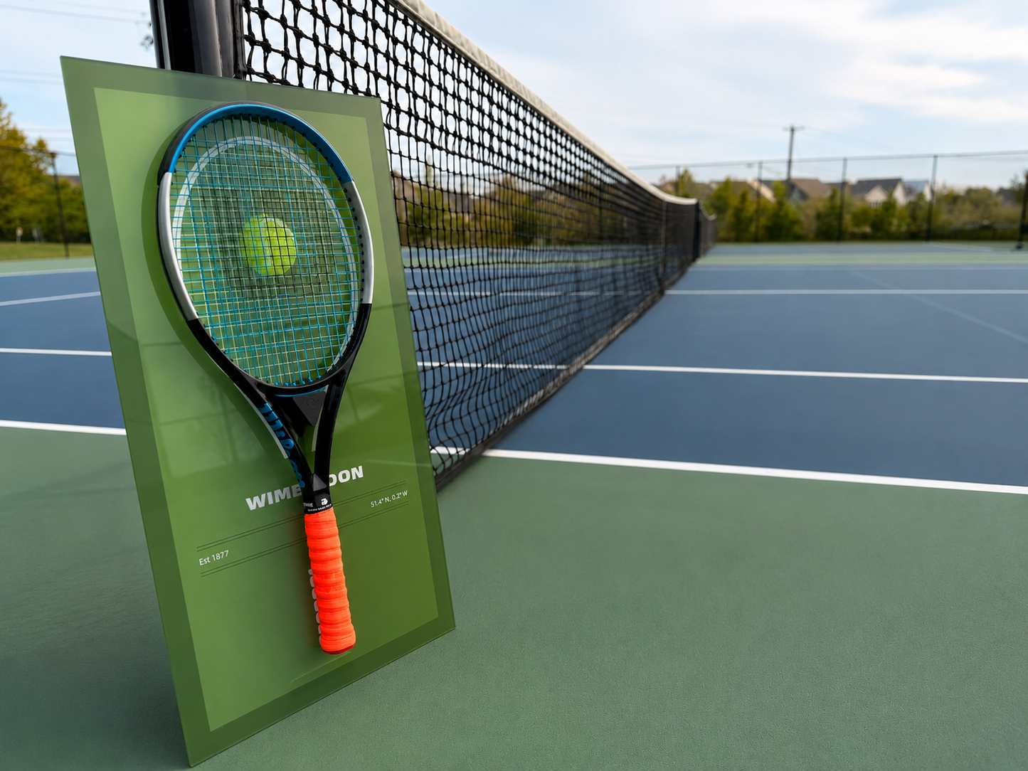FantasMall Frameless Tennis Racket Display Board/ Wall Mount Tennis Frame