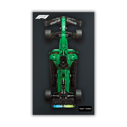 Acrylic Slim Carbon Fiber Black Wall Mount Display for LEGO Aston Martin Aramco AMR25 F1 42240