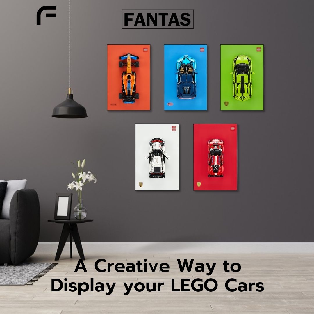 Classic Leather Wall Mount Display for LEGO® Technic™ Porsche White