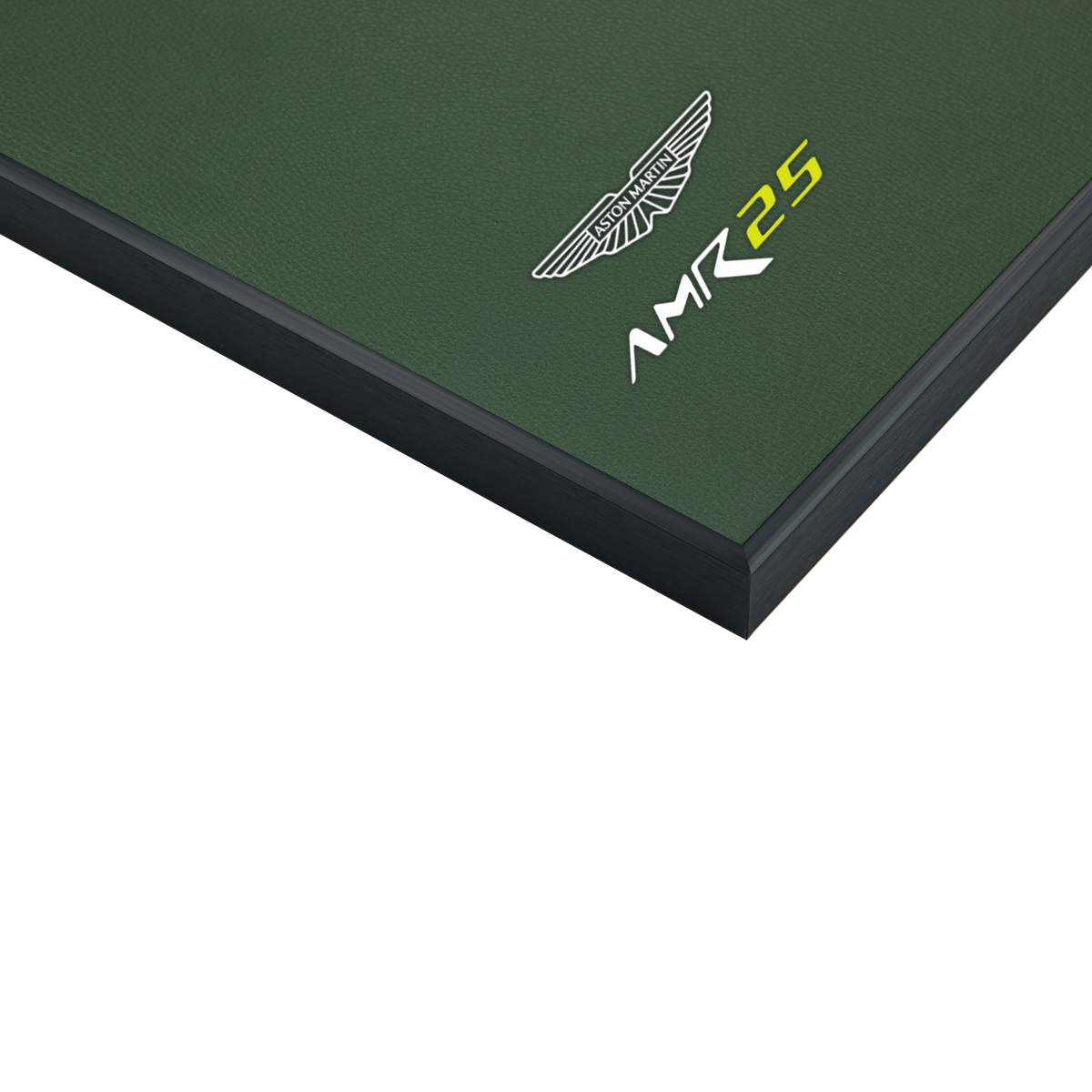 Dark Green Leather Wall Mount Display for LEGO Aston Martin Aramco AMR25 F1 42240 - FantasMall