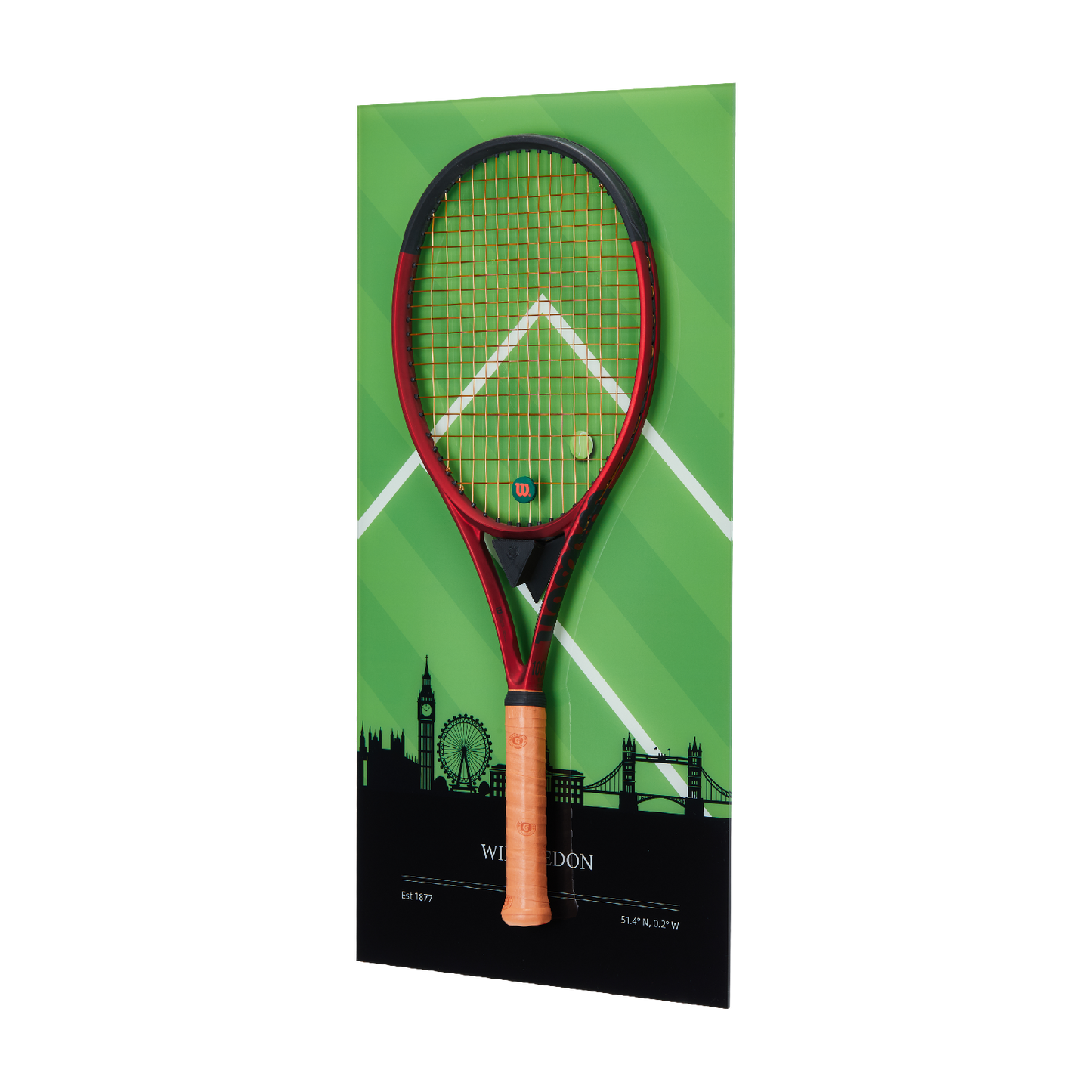 FantasMall Frameless Tennis Racket Display Board/ Wall Mount Tennis Frame