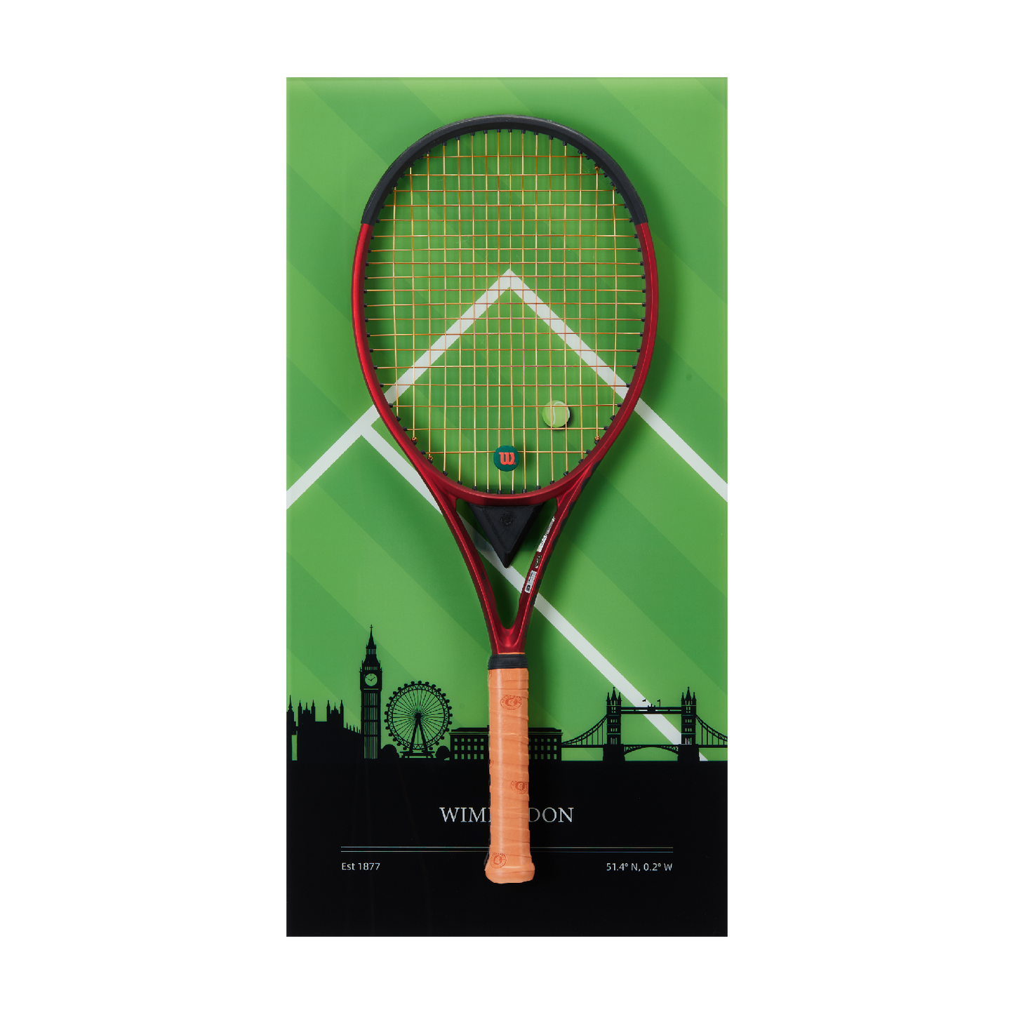 FantasMall Frameless Tennis Racket Display Board/ Wall Mount Tennis Frame