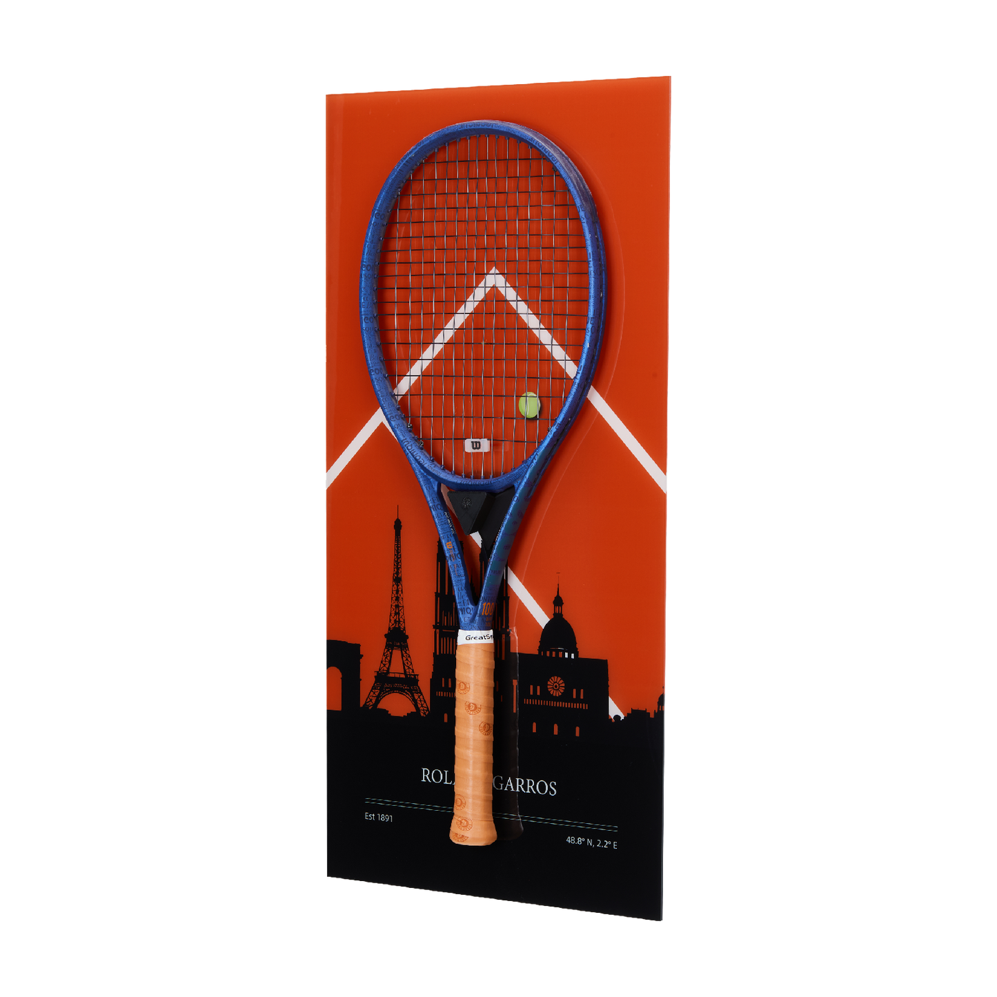 FantasMall Frameless Tennis Racket Display Board/ Wall Mount Tennis Frame