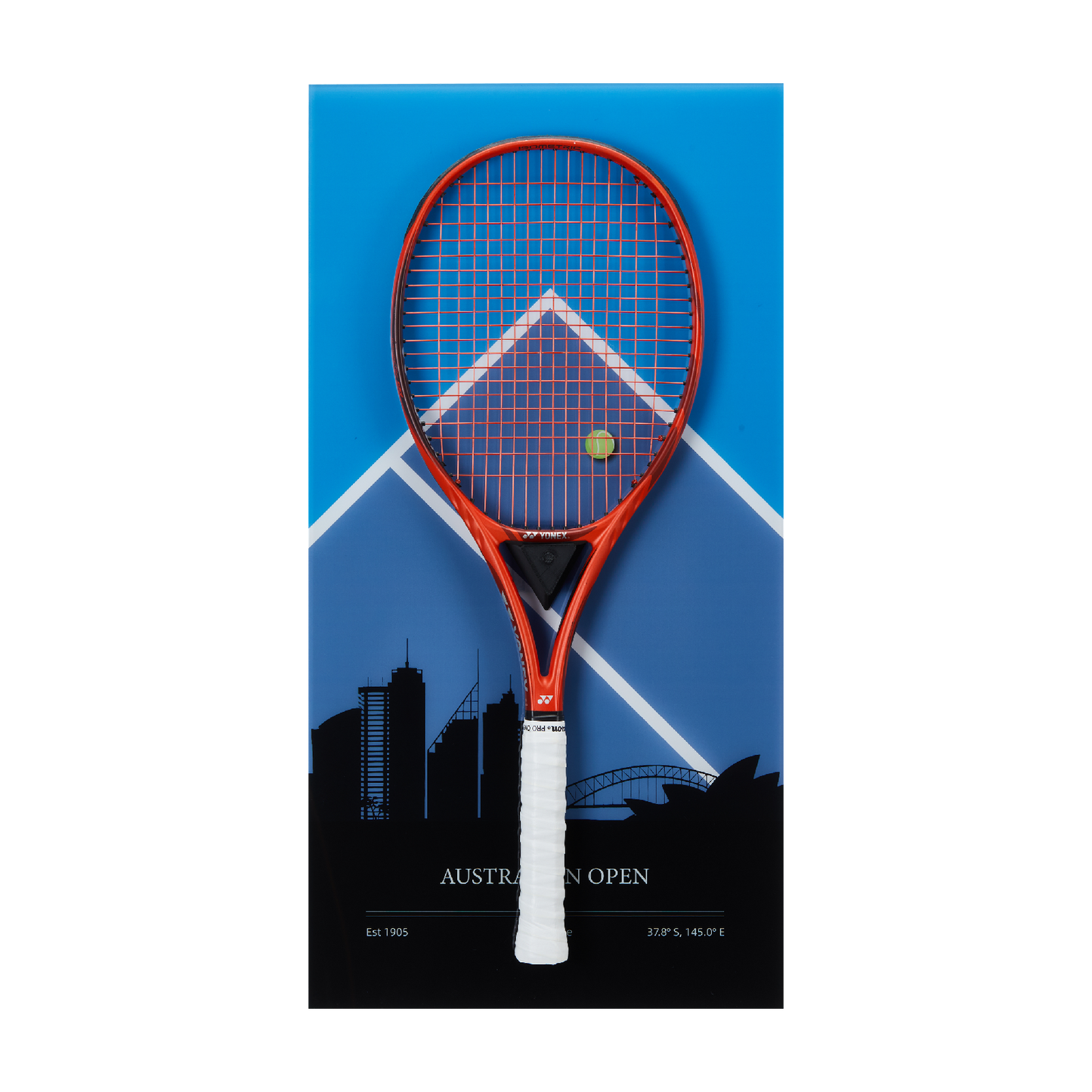 FantasMall Frameless Tennis Racket Display Board/ Wall Mount Tennis Frame