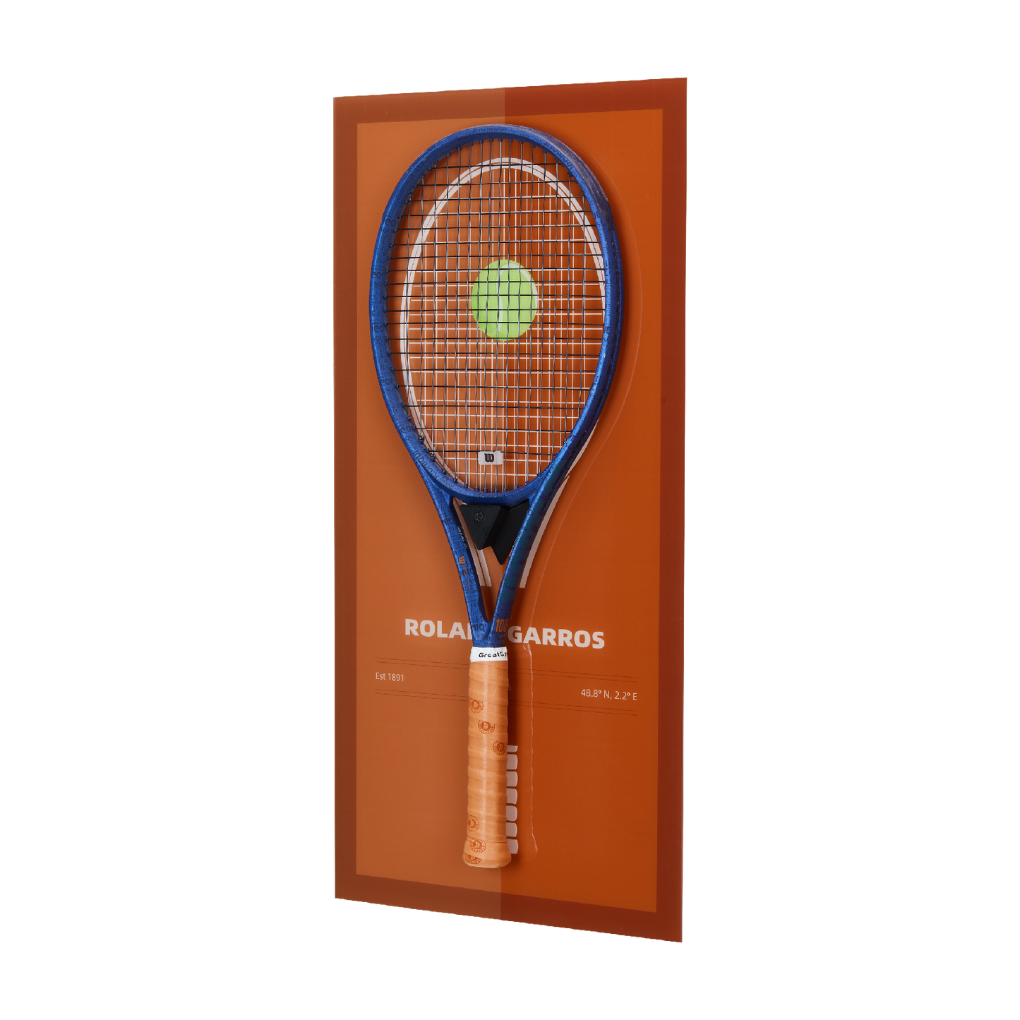 FantasMall Frameless Tennis Racket Display Board/ Wall Mount Tennis Frame
