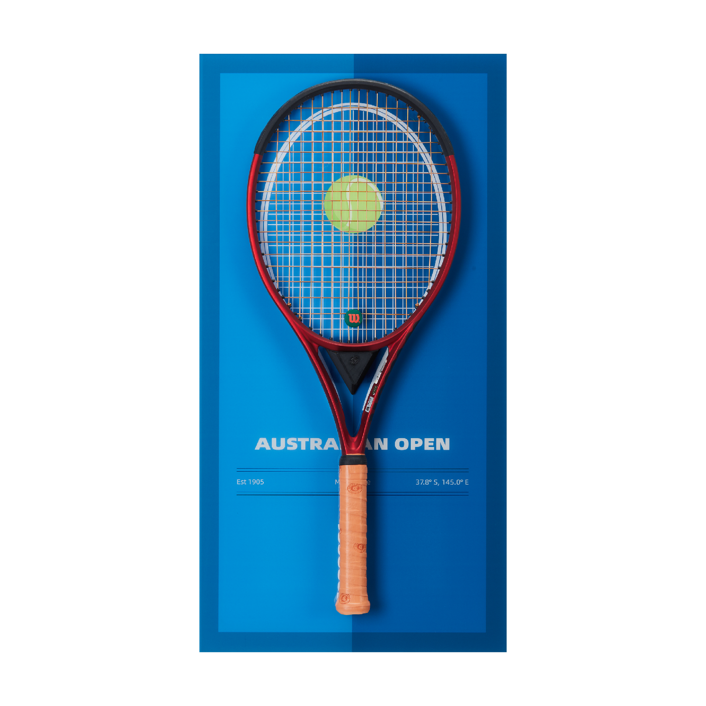 FantasMall Frameless Tennis Racket Display Board/ Wall Mount Tennis Frame