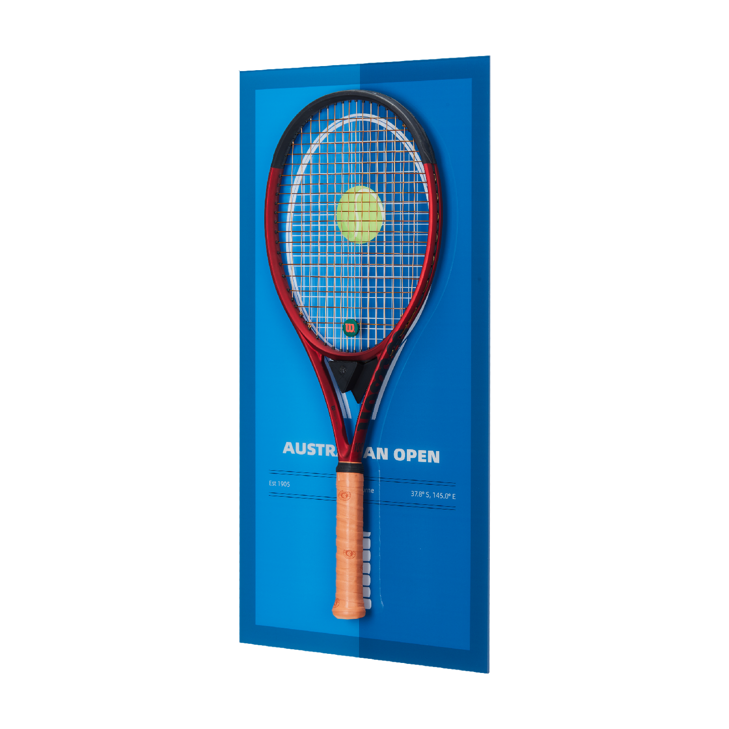 FantasMall Frameless Tennis Racket Display Board/ Wall Mount Tennis Frame