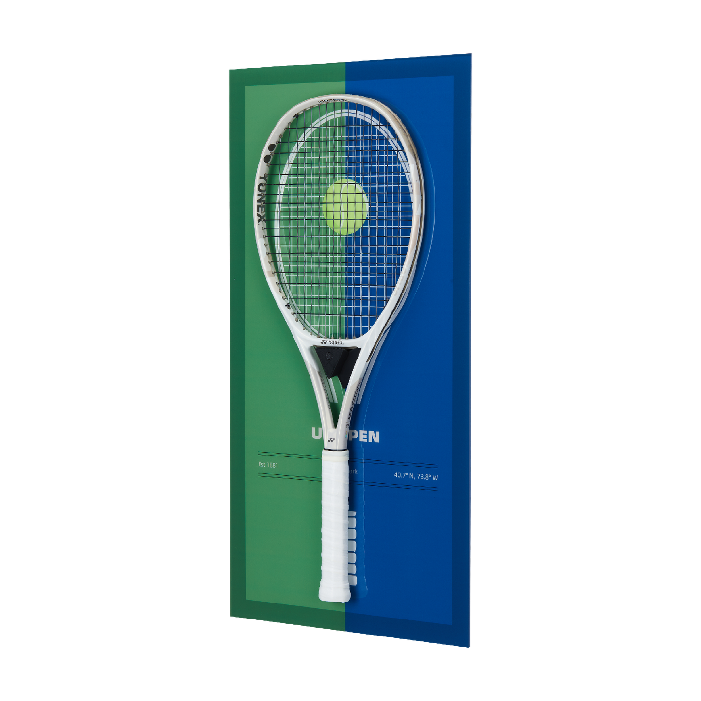 FantasMall Frameless Tennis Racket Display Board/ Wall Mount Tennis Frame