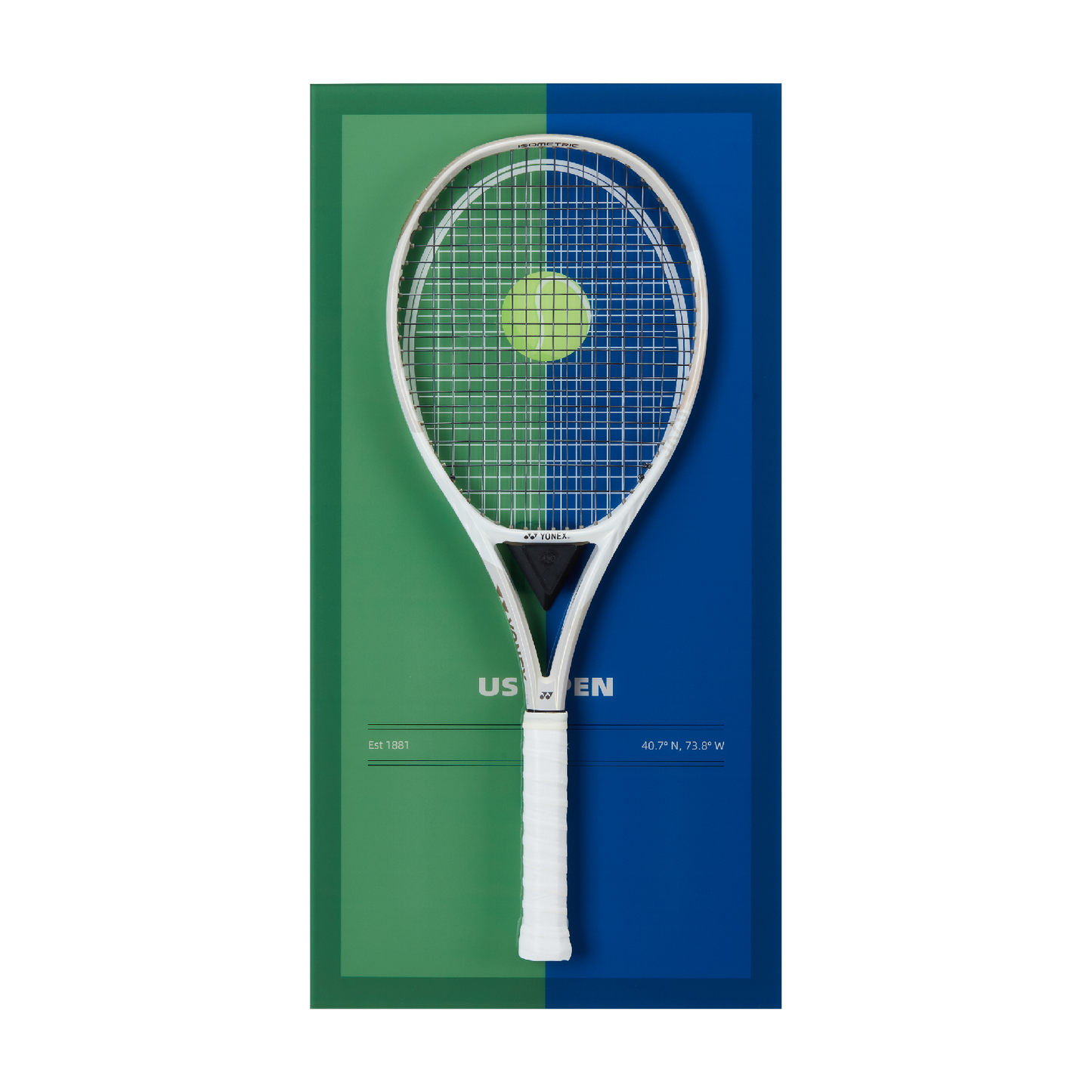 FantasMall Frameless Tennis Racket Display Board/ Wall Mount Tennis Frame
