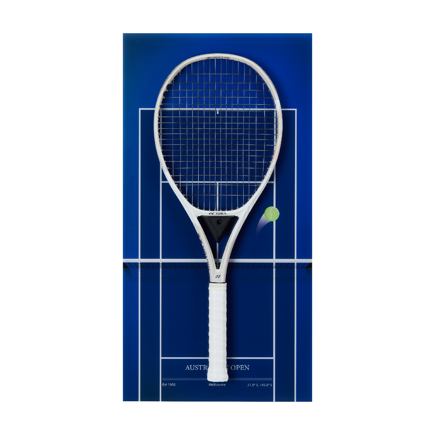 FantasMall Frameless Tennis Racket Display Board/ Wall Mount Tennis Frame