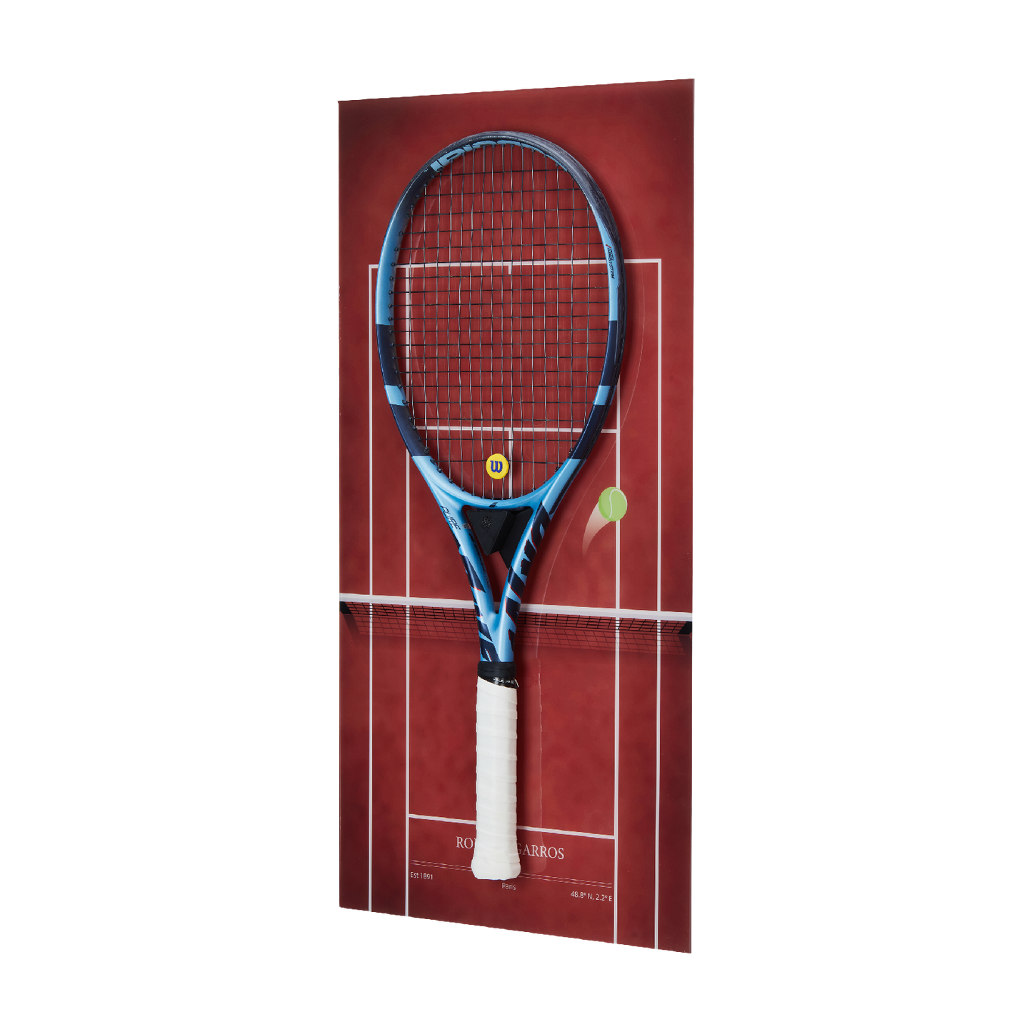 FantasMall Frameless Tennis Racket Display Board/ Wall Mount Tennis Frame