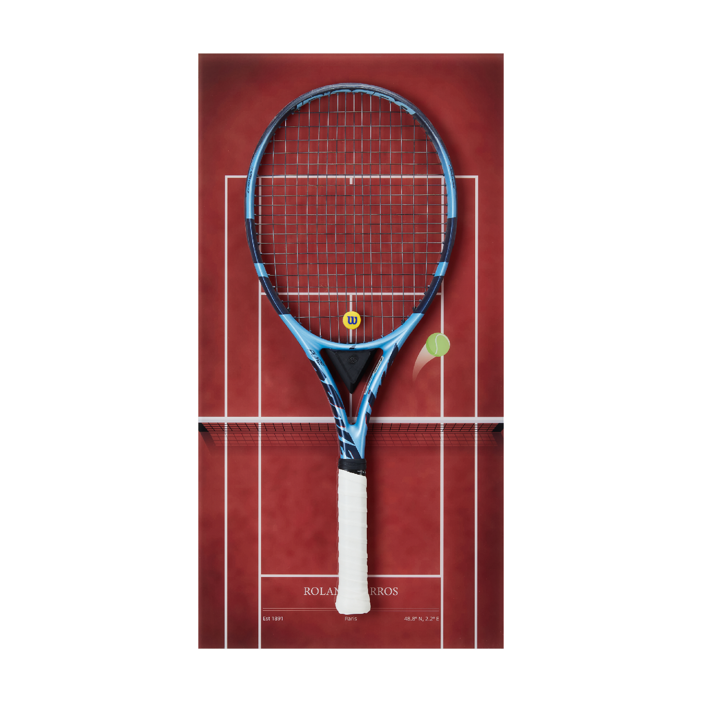 FantasMall Frameless Tennis Racket Display Board/ Wall Mount Tennis Frame